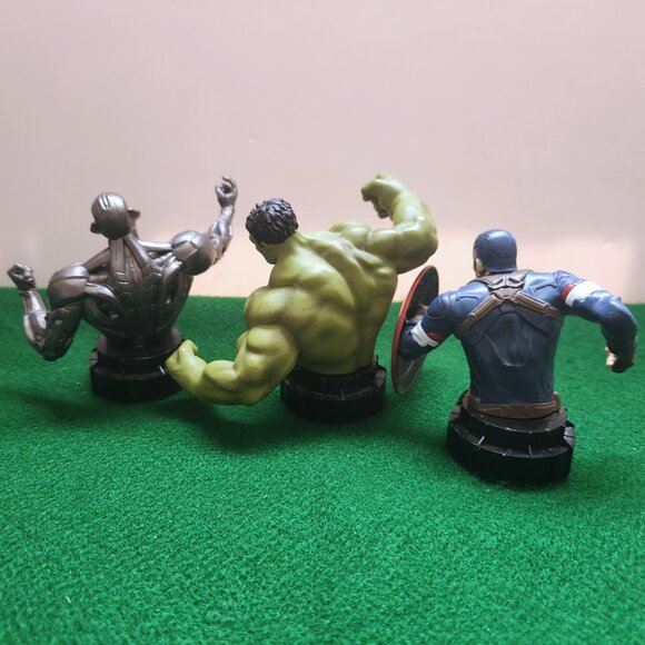 Marvel Mini Busts Age of Ultron Hulk Ultron Captain America Lot of 3 Figures - Picture 3 of 8